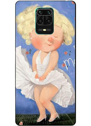 Чехол силиконовый бампер для xiaomi redmi note 9 pro с рисунком мэрилин монро гапчинская marilyn monroe