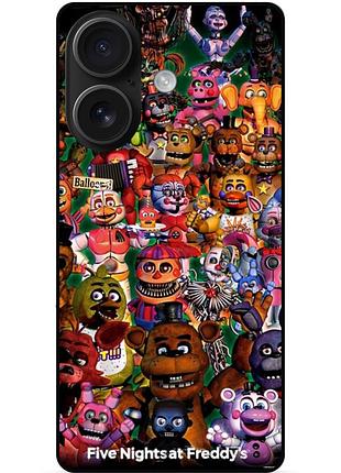 Силіконовий бампер чохол для iphone 16 з малюнком аніматроніки freddy фредді