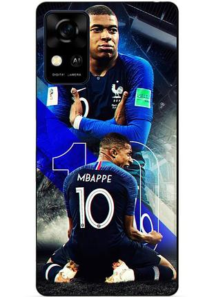 Чехол силиконовый бампер для zte blade a31 с рисунком mbappe франция мбаппе