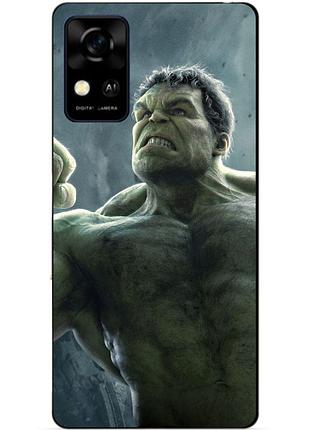 Силіконовий чохол бампер для zte blade a31 з малюнком халк marvel hulk