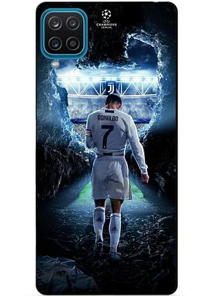 Силиконовый бампер чехол для samsung a22 с рисунком ronaldo роналдо