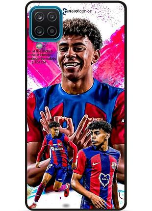 Чехол силиконовый бампер для samsung m12 с рисунком lamine yamal ламин ямаль