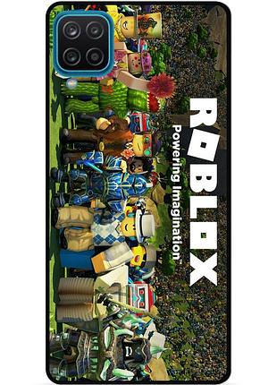 Силіконовий чохол бампер для samsung m12 з картинкою роблокс roblox