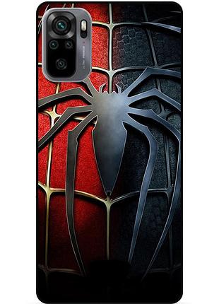 Силиконовый бампер чехол для xiaomi redmi note 10s с рисунком человек паук spider man