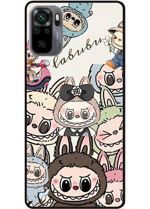 Чехол силиконовый бампер для xiaomi redmi note 10s с картинкой лабубу labubu
