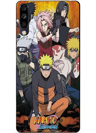 Чехол силиконовый бампер для zte blade a7 2020 с рисунком naruto наруто аниме
