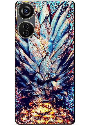 Чехол силиконовый бампер для zte blade v40 design с рисунком ананас