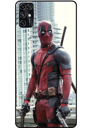 Чехол силиконовый бампер для zte blade v2020 smart с рисунком deadpool дэдпул