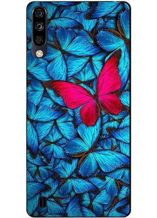 Чехол силиконовый бампер для zte blade a7 2020 с рисунком мотыльки бабочки