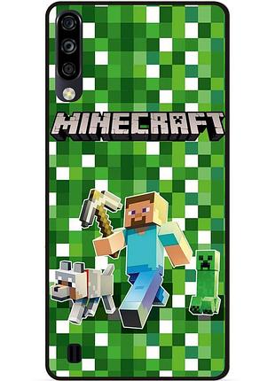 Чехол силиконовый бампер для zte blade a7 2020 стив minecraft крипер майнкрафт