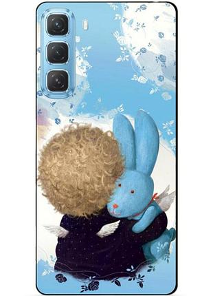 Чехол силиконовый бампер для infinix hot 50 pro (x6881) с рисунком любимый зайка гапчинская