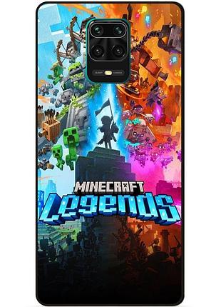 Силиконовый бампер чехол для xiaomi redmi note 9 pro игра майнкрафт minecraft