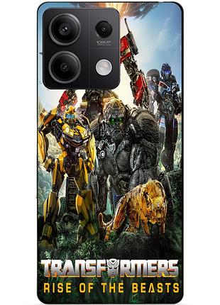 Чехол силиконовый бампер для xiaomi poco m6 pro 4g звероботы трансформеры transformers