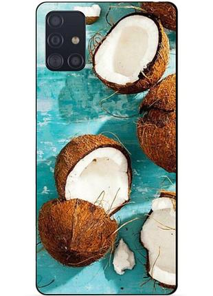 Силіконовий чохол бампер для samsung m31s з малюнком кокоси