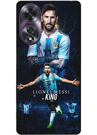 Чехол силиконовый бампер для oppo a60 с рисунком messi аргентина месси