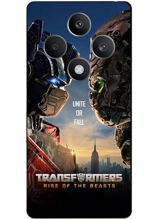 Чехол силиконовый бампер для tecno spark 30c с рисунком звероботы трансформеры transformers