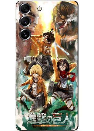 Силіконовий чохол бампер для samsung s20 fe з малюнком атака на титанів attack on titan