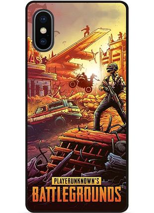 Силиконовый чехол бампер для iphone x 10 puвg пабг