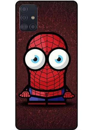 Чехол силиконовый бампер для samsung m51 с рисунком миньон человек паук spider man