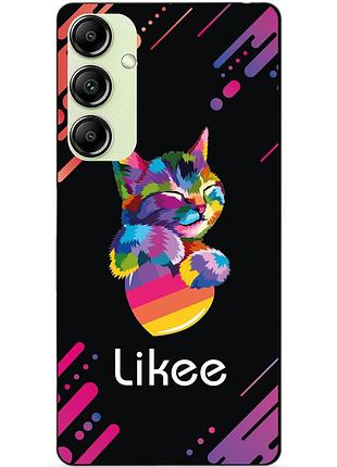 Чехол силиконовый бампер для samsung m52 с рисунком likee лайки