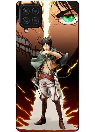 Силіконовий чохол бампер для samsung a12 з малюнком атака титанів attack on titan