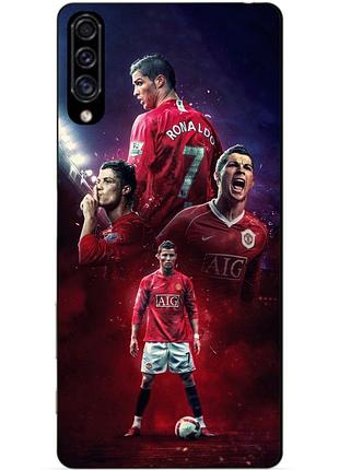 Силіконовий чохол бампер для samsung m20 з малюнком ronaldo mu роналдо