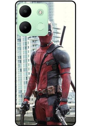 Чехол силиконовый бампер для infinix smart 7 hd с рисунком deadpool дэдпул