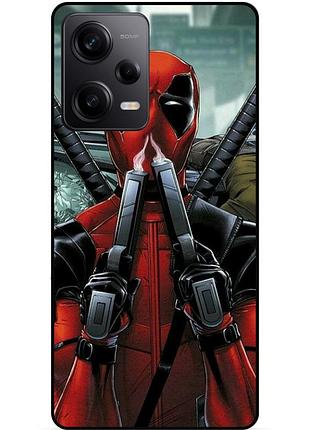 Силиконовый бампер чехол для xiaomi redmi note 12 pro 5g с рисунком дэдпул deadpool