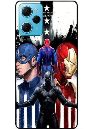 Силіконовий бампер чохол для xiaomi redmi note 12 pro speed edition з малюнком marvel марвел людина-павук
