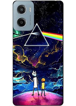 Чехол силиконовый бампер для motorola moto e15 с рисунком рик и морти rick and morty