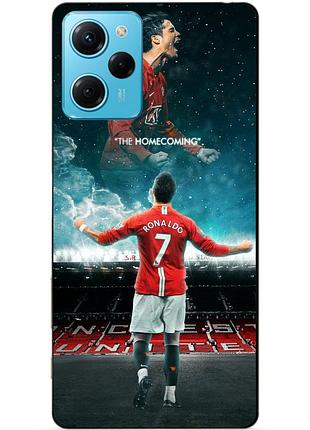 Силиконовый чехол бампер для xiaomi redmi note 12 pro speed edition с рисунком роналдо мю ronaldo