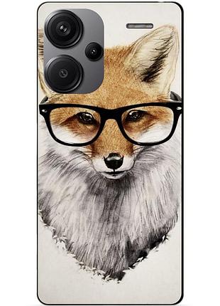 Чехол силиконовый бампер для xiaomi redmi note 13 pro plus 5g с рисунком лиса