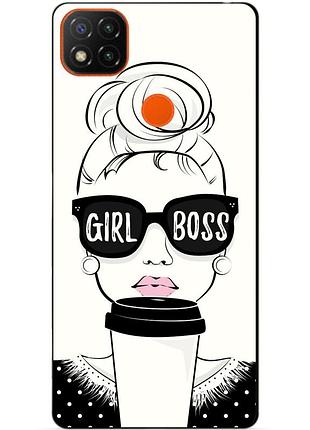 Силіконовий чохол бампер для xiaomi redmi 9c з малюнком girl boss