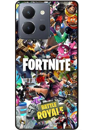 Силиконовый чехол бампер для vivo y36 с картинкой fortnite фортнайт
