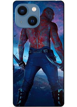 Силиконовый чехол бампер для iphone 13 с рисунком дракс стражи галактики drax