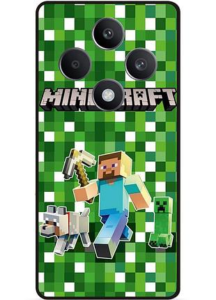 Силіконовий чохол бампер для oppo reno 12fs стів minecraft кріпер майнкрафт