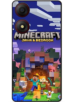 Силіконовий чохол бампер для zte blade a34 з картинкою майнкрафт minecraft