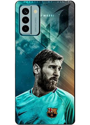 Силиконовый чехол бампер для nokia g22 с рисунком leo messi месси