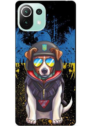 Силиконовый чехол бампер для xiaomi mi 11 lite с рисунком пес патрон