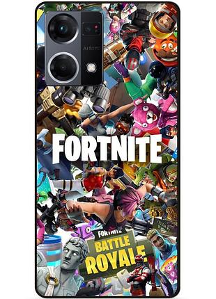 Силіконовий чохол бампер для oppo reno 7 з картинкою fortnite фортнайт