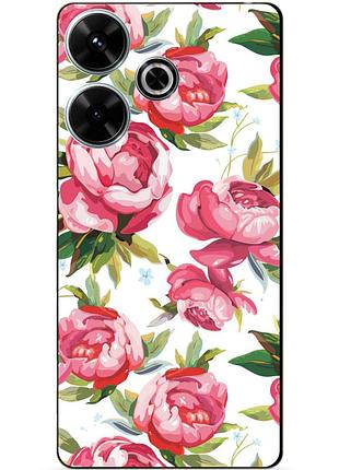 Силіконовий чохол бампер для infinix hot 30 (x6831) з малюнком півонії квіти