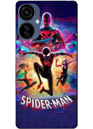 Силіконовий чохол бампер для tecno camon 19 neo spider man людина-павук