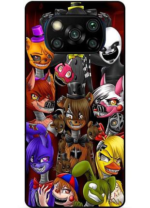 Силиконовый бампер чехол для xiaomi poco x3 с рисунком freddy аниматроники фредди