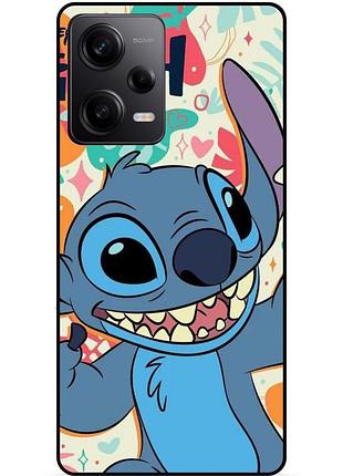 Силиконовый бампер чехол для xiaomi redmi note 12 pro 5g с рисунком stitch стич