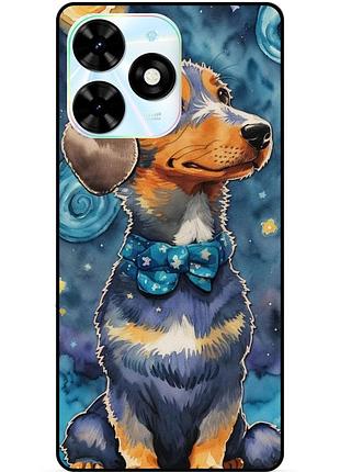 Чехол силиконовый бампер для infinix smart 8 plus (x6526) с рисунком пес звездная ночь ван гог