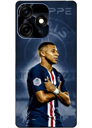 Силіконовий бампер чохол для tecno spark 10c з малюнком мбаппе псж mbappe