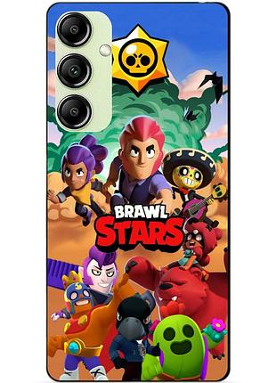 Силіконовий чохол бампер для samsung m52 з малюнком бравл силова ліга нокаут леон ворон