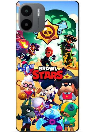 Силиконовый бампер чехол для xiaomi redmi a2 с картинкой бравл силовая лига нокаут леон ворон