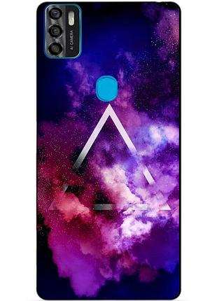 Чехол силиконовый бампер для zte blade a7s с рисунком космос галактика