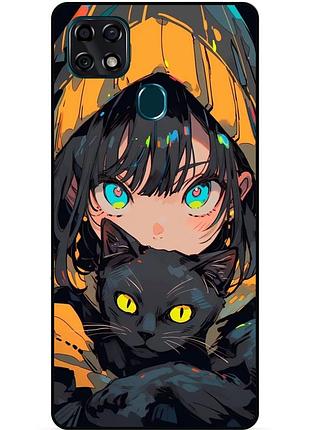 Силіконовий бампер чохол для zte blade 20 smart з малюнком котик аніме